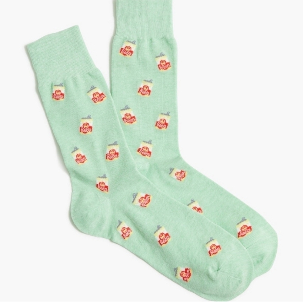 J Crew beer cans Crew socks